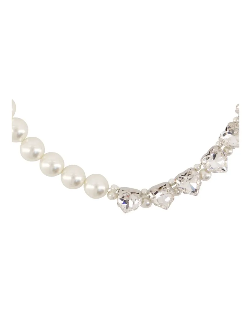 Simone Rocha Women's Quartet & Heart Necklace Synthetic Pearls Ivory Jewelry-Watches Necklaces White