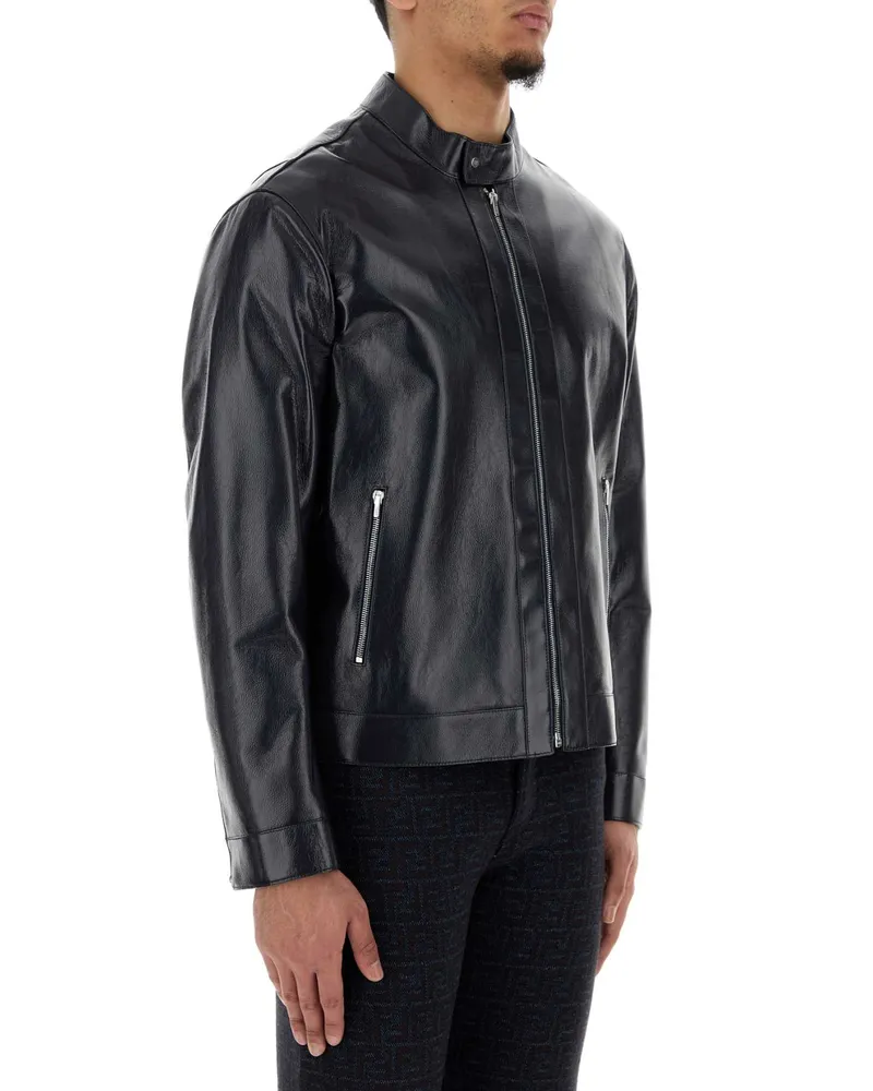 Fendi Leather Jacket — Black Black