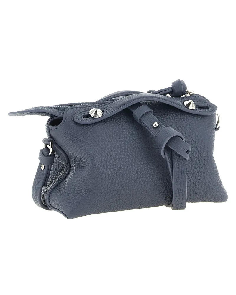 Fendi Calfskin Leather Clutch — Navy Navy