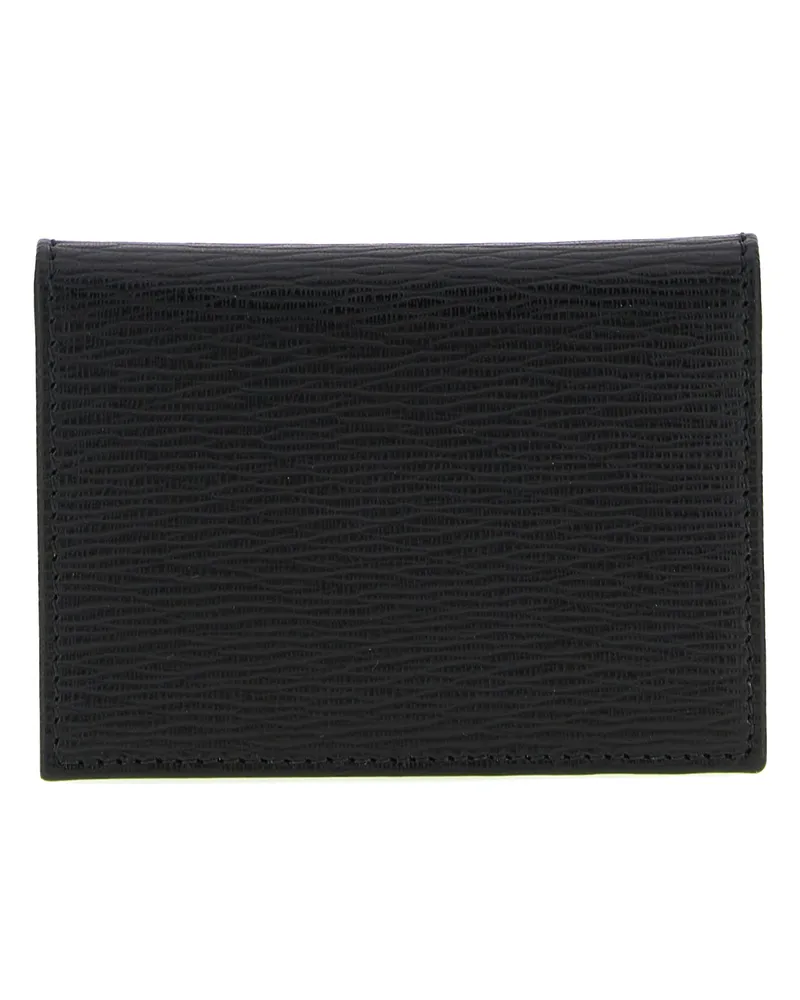 Ferragamo Men's Black Calfskin Cardholder Accessory Black