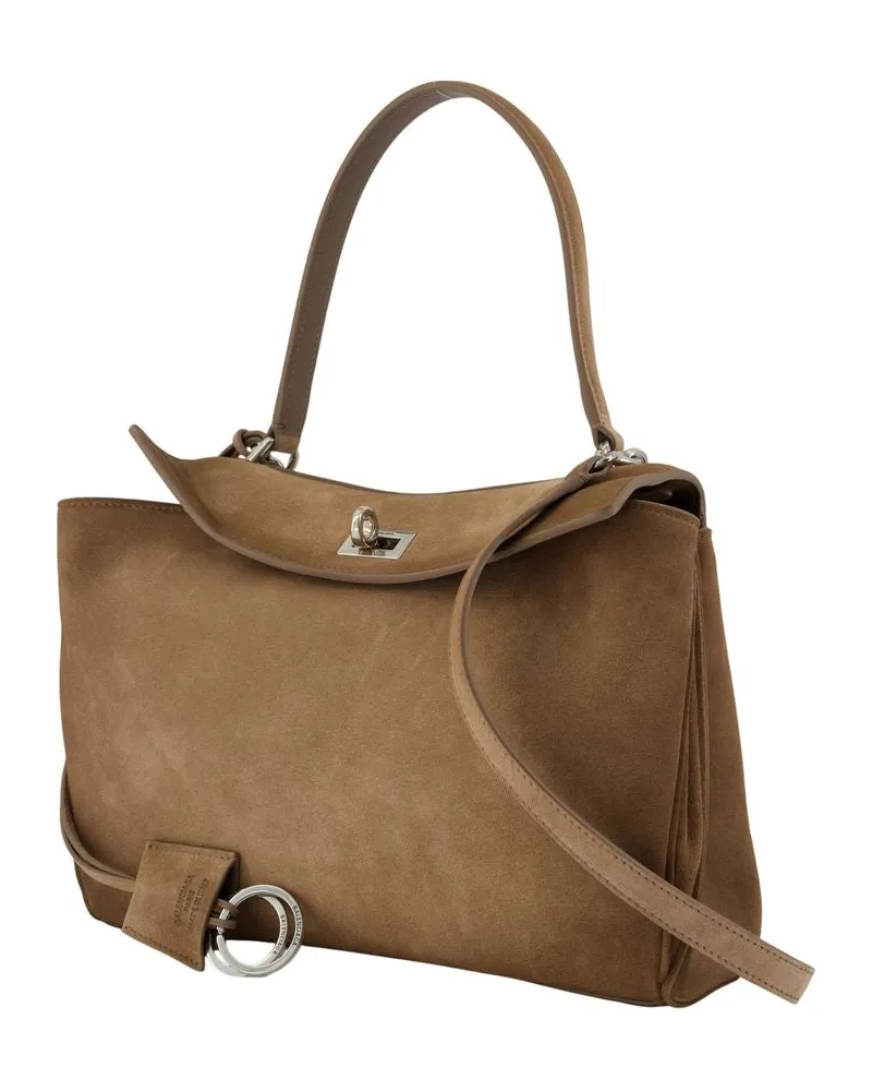Balenciaga Women's Rodeo Crossbody -  Leather Brown Calfskin Bags Crossbodies Brown