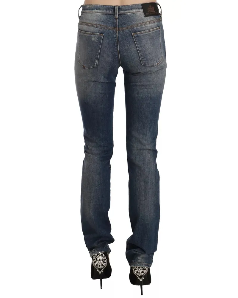 Ermanno Scervino Blue Washed Boot Cut Jeans — Blue Blue