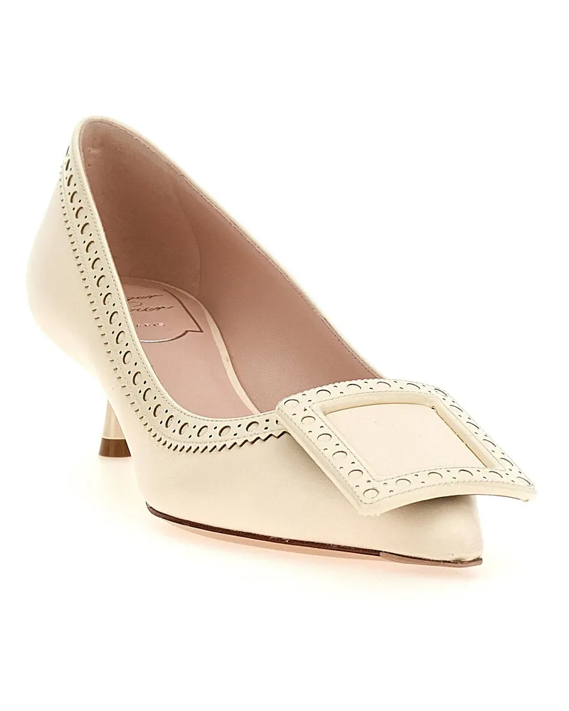 Roger Vivier Viv Pumps — Cream Cream