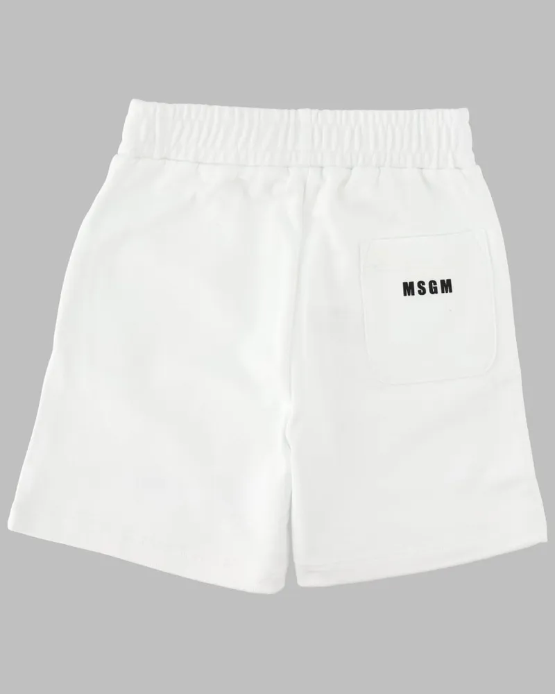 MSGM Organic Cotton Bermudas — White White