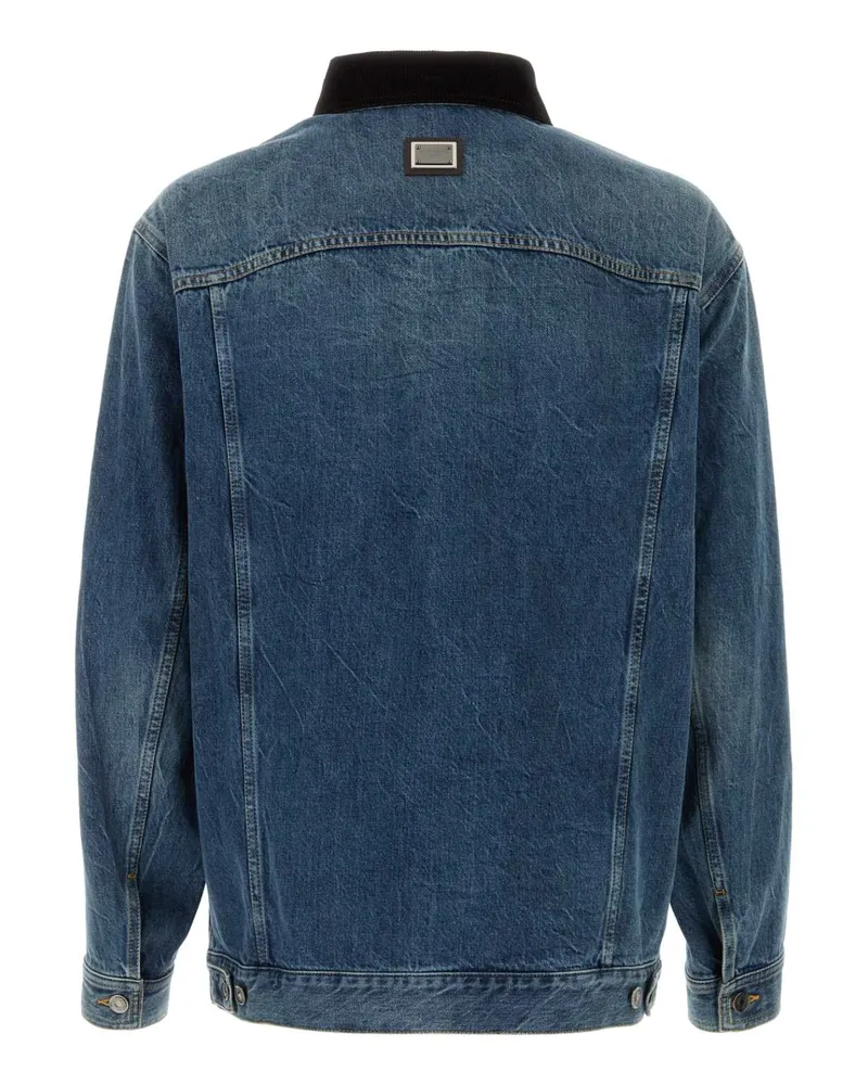 Dolce & Gabbana G9bshdg8no4 S9001 Varianteabbinata Exterior: Cotton Giubbini Jacket Blue
