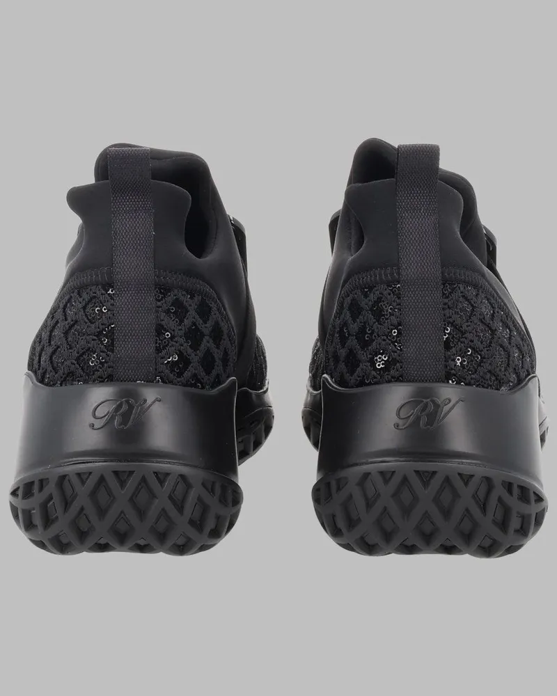 Roger Vivier Viv Run Sneakers — Black Black