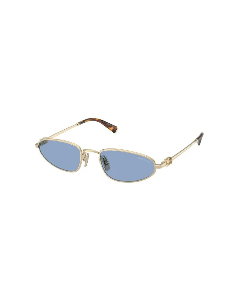 Miu Miu Unisex Miu Sunglasses Gold Metal Eyewear Gold