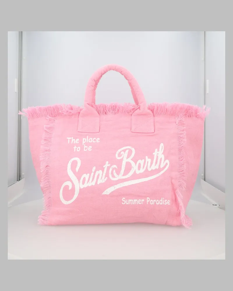 MC2 Saint Barth Linen Vanity Handbag — Pink Pink