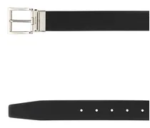 Men's Black Leather Reversible Belt F0rd7 Vitello Cinture