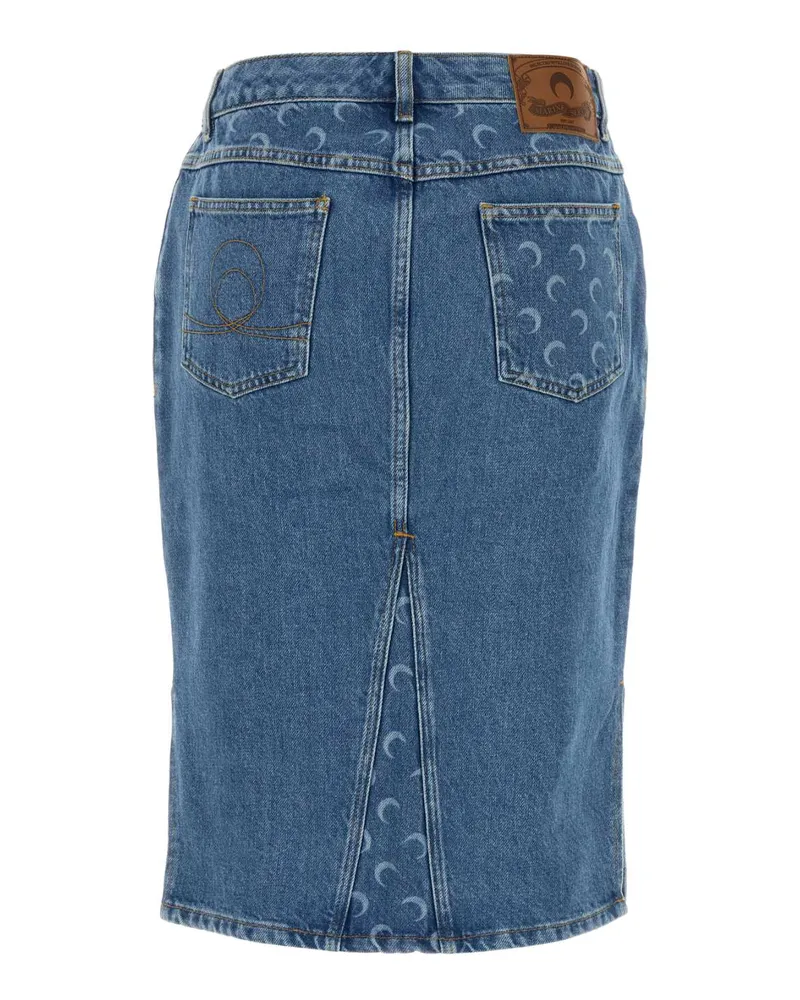 Marine Serre Laser Skirt — Blue Blue