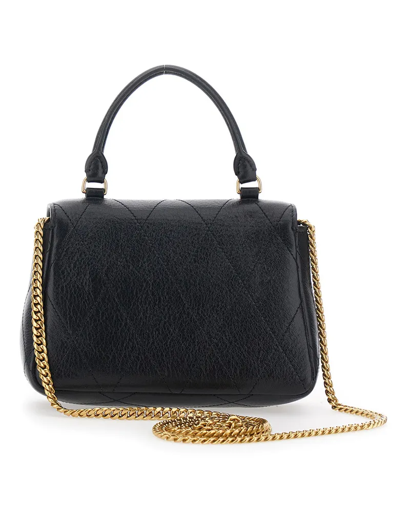 Tory Burch Women's Shoulder Bag Charlie Black Leather Cow Black