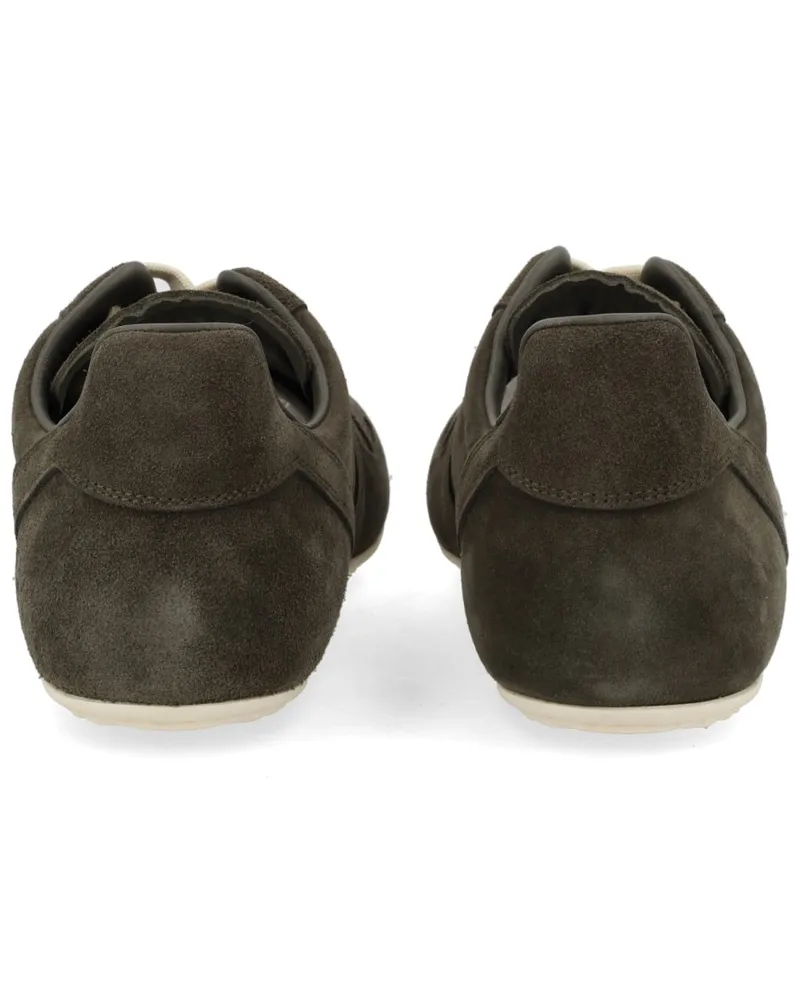 Rick Owens Calf Leather Minimalist Sneakers — Gray Gray