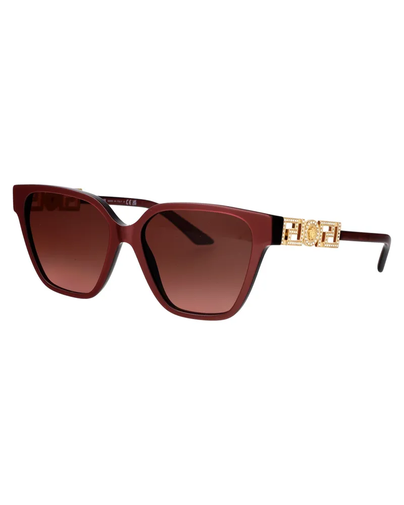 Versace Women's Sunglasses Dark Ruby Pearl Acetate Burgundy