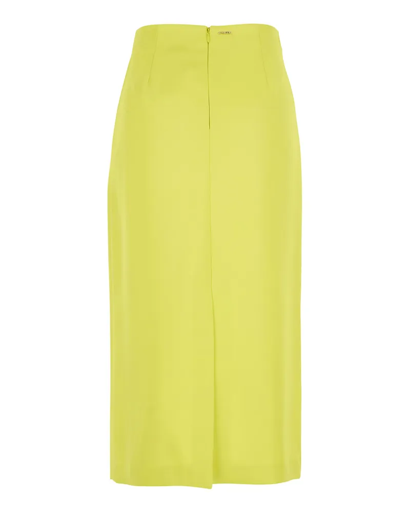 Twin-Set High-Waist Pencil Skirt — Yellow 