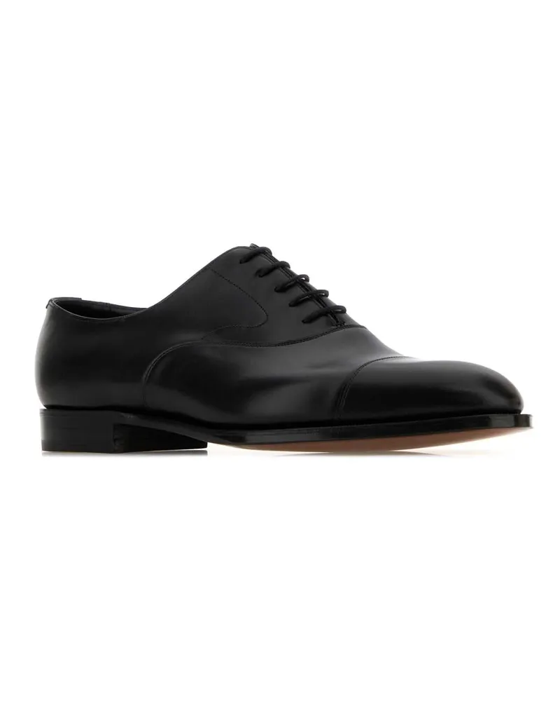 Edward Green Men's Chelsea Oxford Black Leather Black