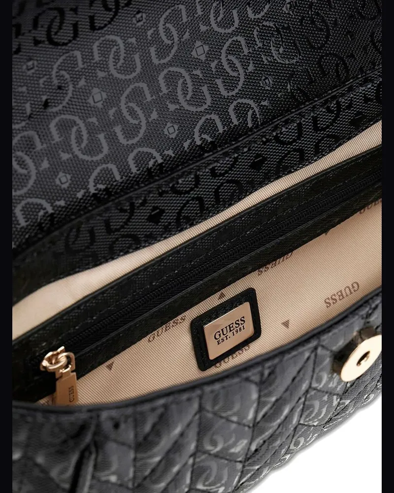 Guess Women's Crossbody Bag Black Polyurethane - Crossbody-Bags Black