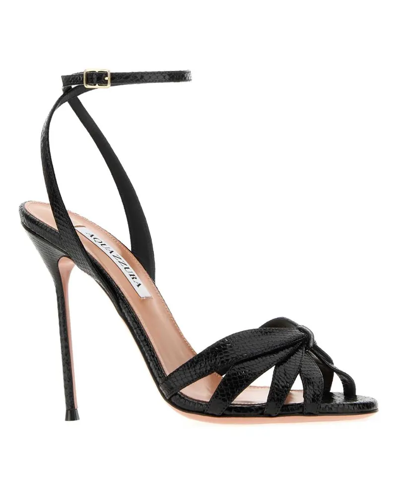 Aquazzura Women's Black Leather Soulmate Sandals Sandali Black