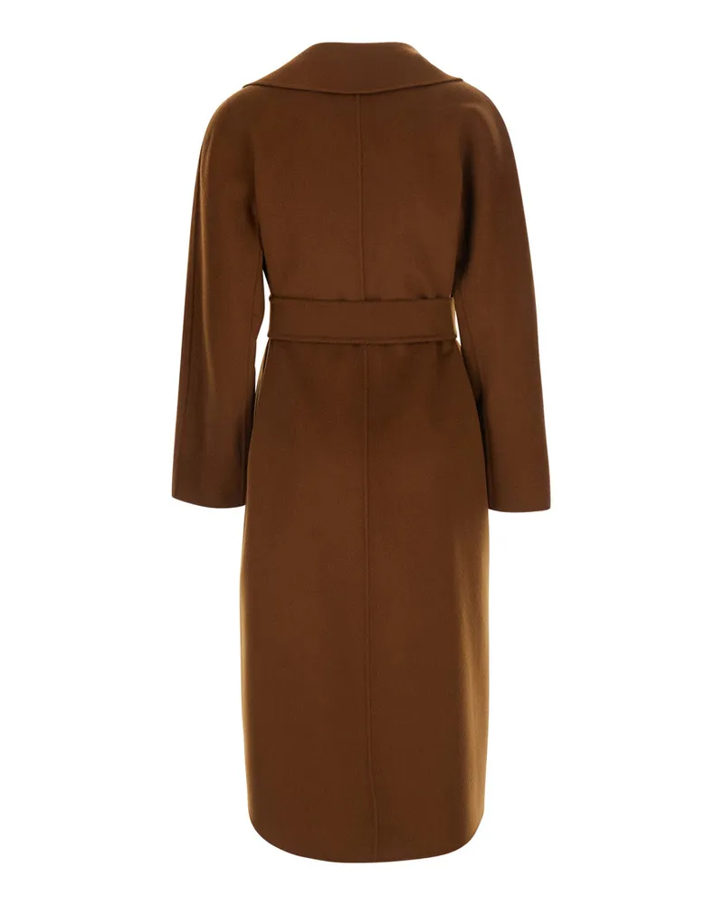 Max Mara Women's Coat Wool-Cashmere Blend Brown Brown