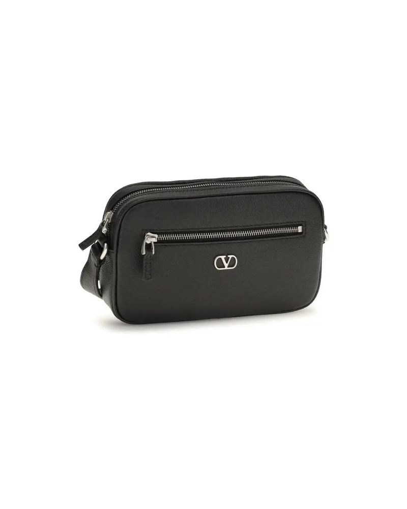 Valentino Garavani Men's Black Calf Leather Bos Taurus Wallet Black