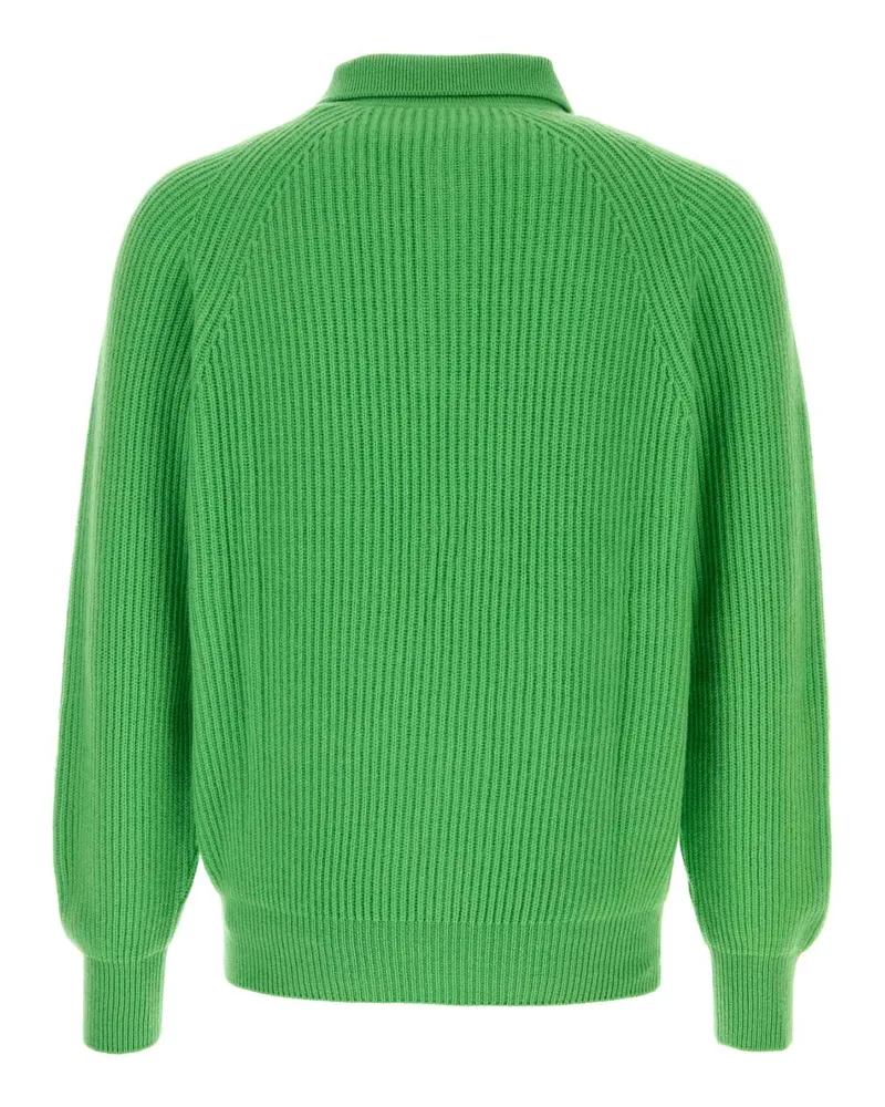 Umit Benan Diana Polo Sweater — Green Green