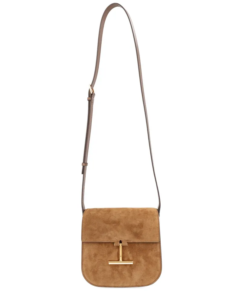 Tom Ford Women's Mini Tara Bag Brown Leather Shoulder Brown