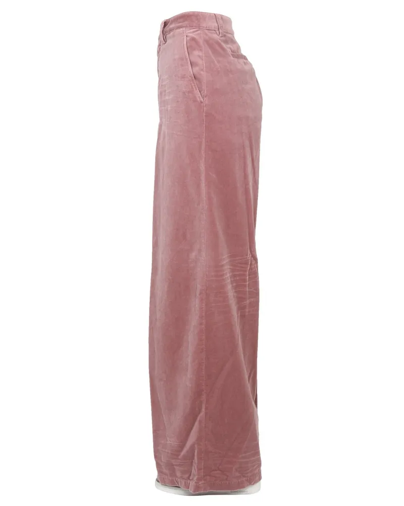 Dsquared2 Wide Leg Cotton Blend Trousers — Pink Pink