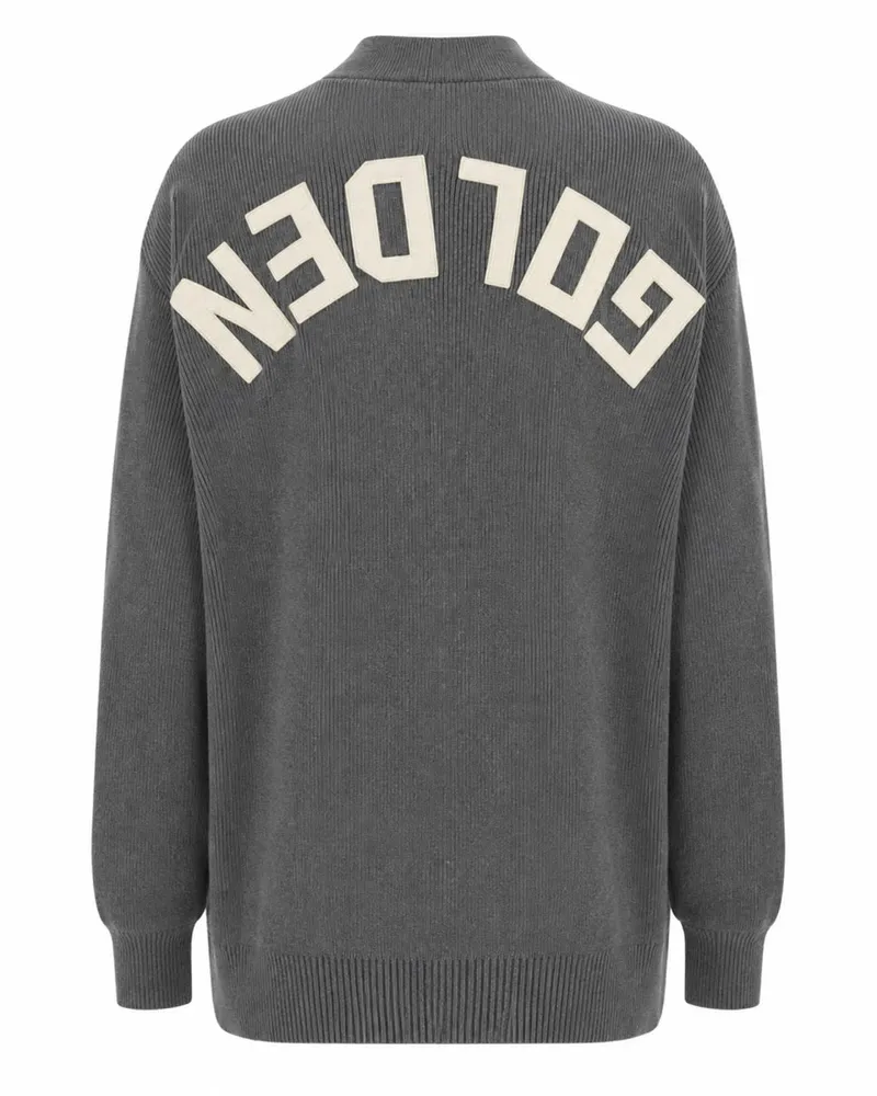 Golden Goose Oversized Cotton Knit Cardigan — Gray Gray