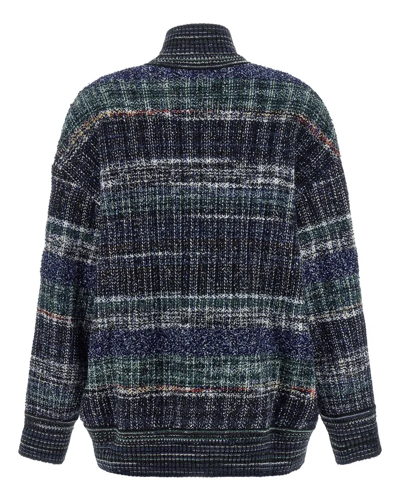 Missoni Check Wool Cardigan — Navy Navy