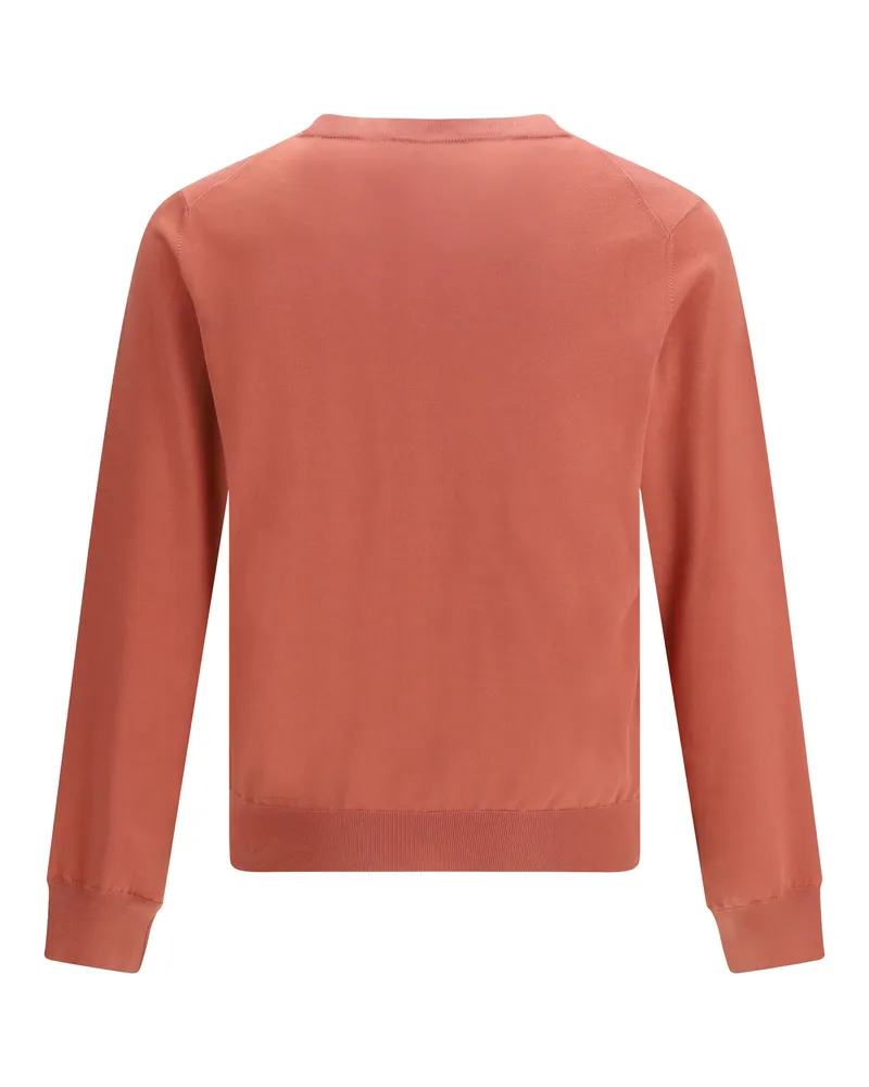 Brunello Cucinelli Men's Sweater Cotton Pesca+nebbia Orange
