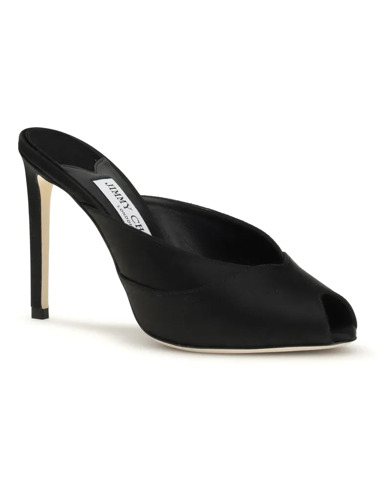 Jimmy Choo Women's Brigitte Mules Sandals Black Calf Leather Bos Taurus Black
