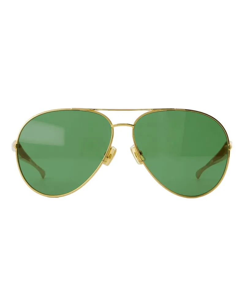 Bottega Veneta Unisex Bv1305s-001 Sunglasses Gold Metal Gold