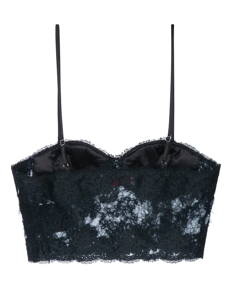 Ermanno Scervino Pizzo Bustier Top — Black Black