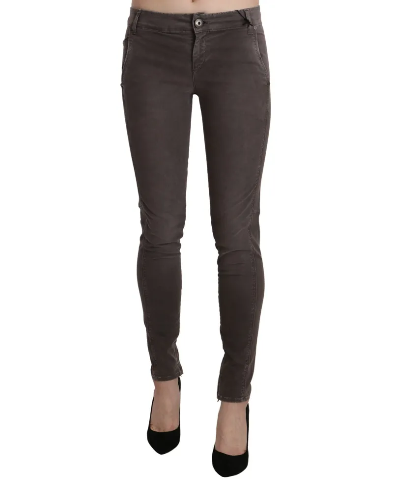 Ermanno Scervino Low Waist Skinny Jeans — Brown Brown