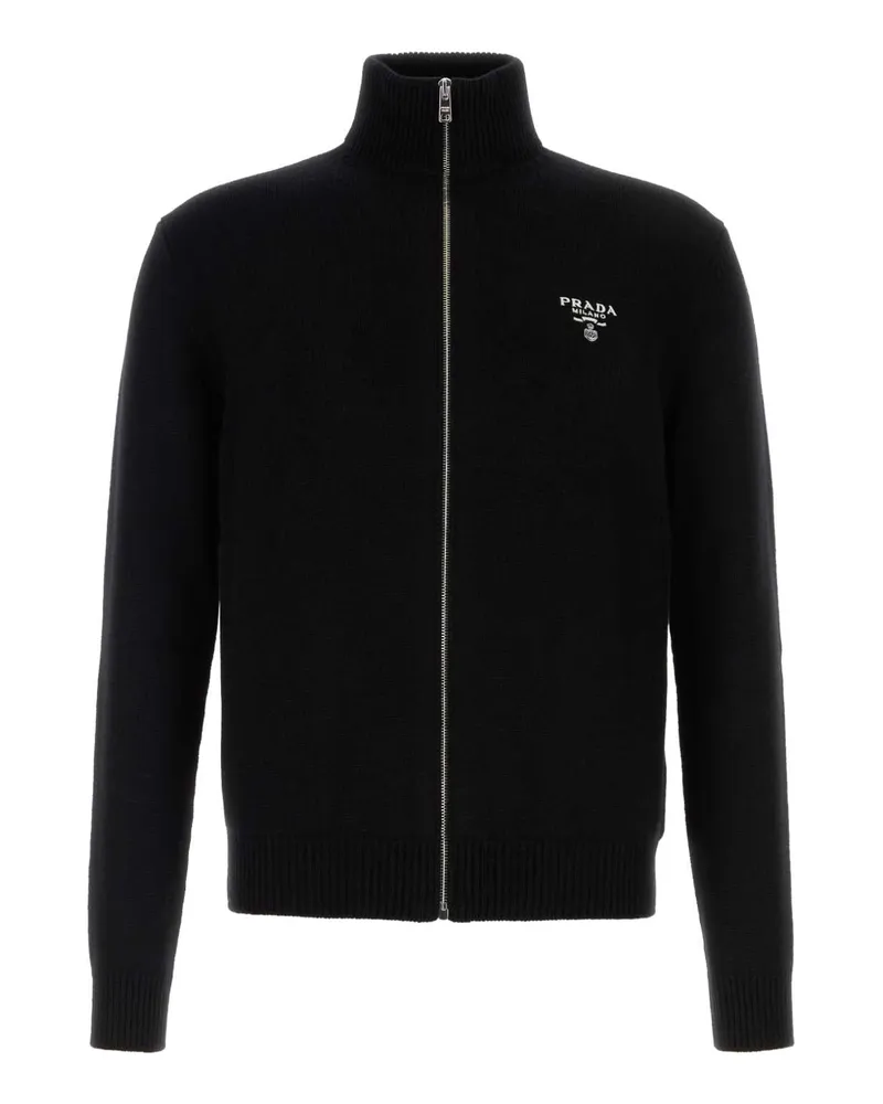 Prada Men's Cashmere Cardigan Black Nero