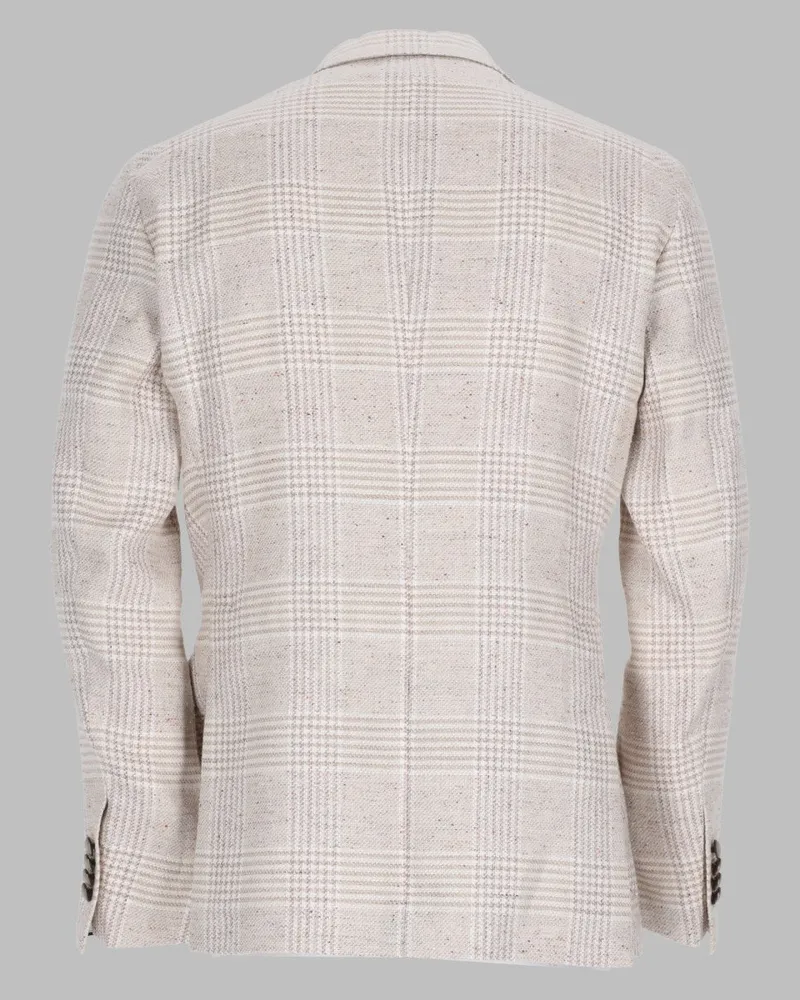 Tagliatore Linen-Cotton Blazer — Beige Beige