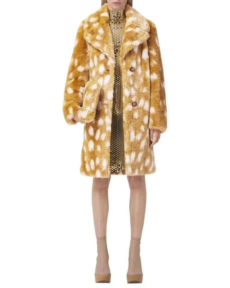 Burberry Women's Beige Lambskin Coat Clothing Beige