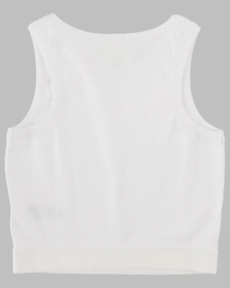 Givenchy Ribbed Cotton Tank Top — White 
