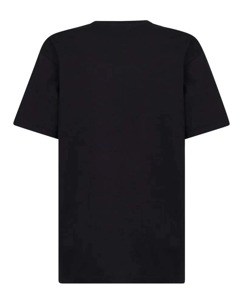 Gucci Women's Black Cotton Jersey Embroidered T-Shirt T-Shirts & Jerseys Black