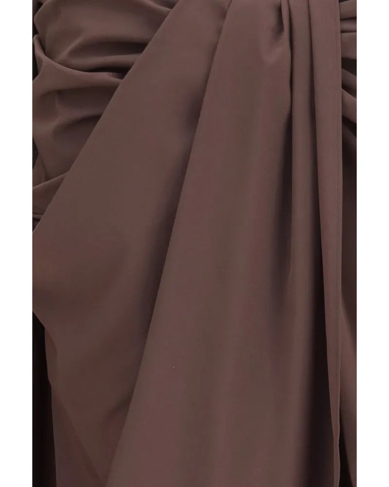 Jacquemus Women's Pareo Skirt Stretch Muslin Brown Polyester Brown