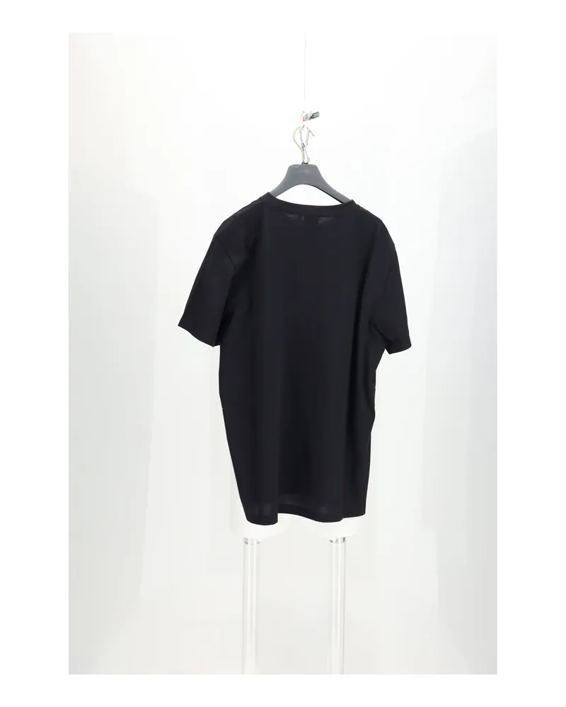 Dior Men's T-Shirt Logo Piccolo Black Cotton T-Shirts And Polos Black