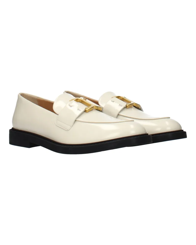 Chloé Women's Beige Leather Slip-On Loafers Beige