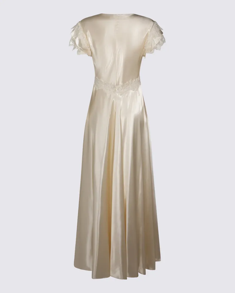 Alberta Ferretti Women's Dresses Bianco _vi Beige