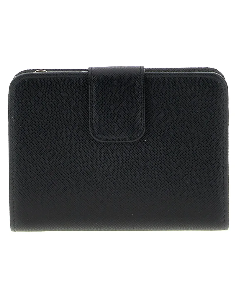 Prada Saffiano Leather Wallet — Black Black