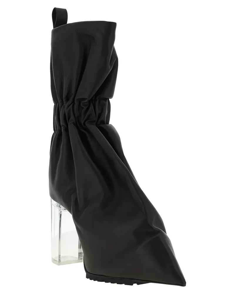 Rick Owens Women's Black Calfskin Ankle Boots Black