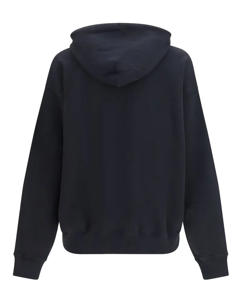 OFF-WHITE Men Statement Skate Hoodie Black Cotton Sweatshirts Sweater Black