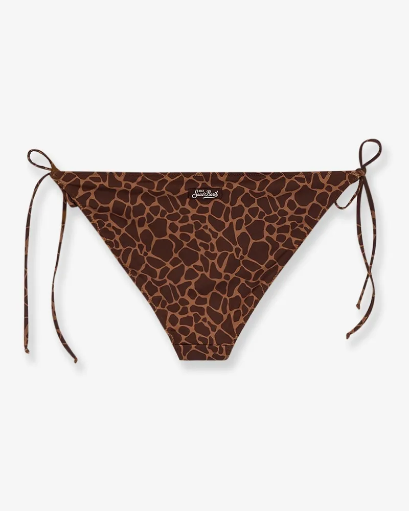 MC2 Saint Barth Women's Bikini Bottoms Brown Polyamide Swimwear Sea Clothing Brown