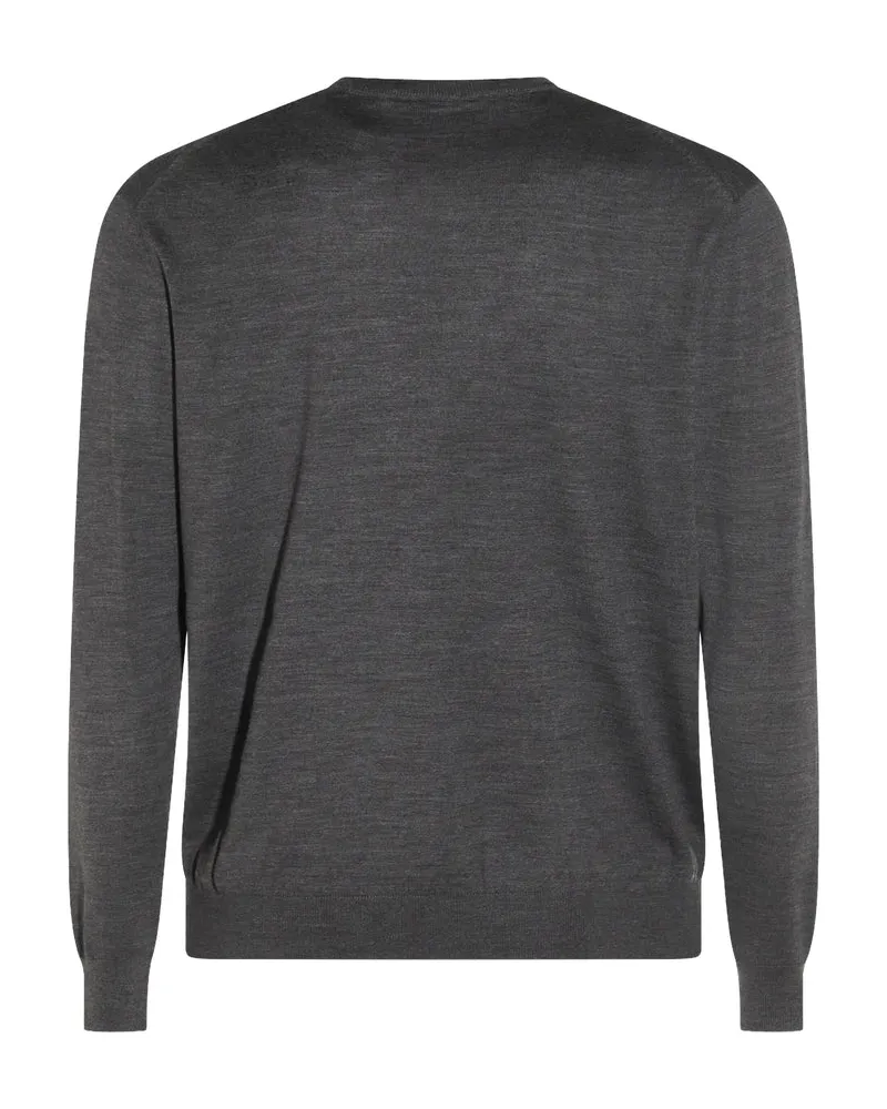Malo Virgin Wool Crew Neck Sweater — Gray Gray