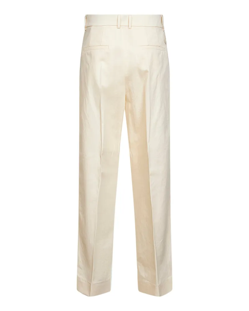 Moncler Women's Trousers Natural Cotton Gabardine Beige Beige