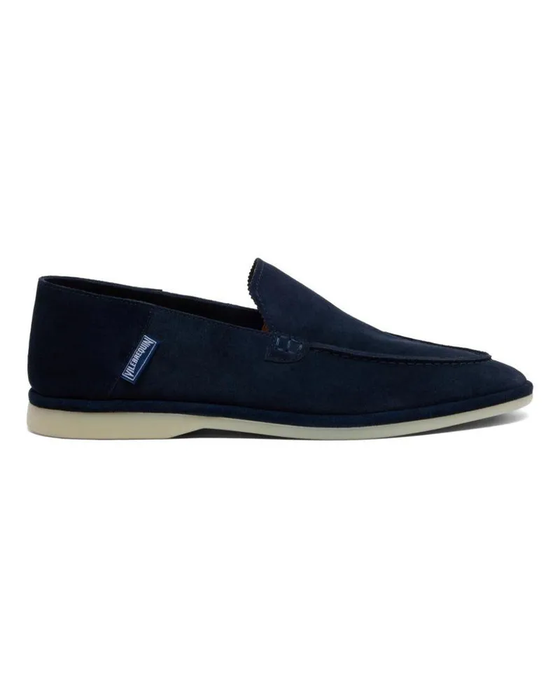 Vilebrequin Men's Loafers Blue Leather Navy