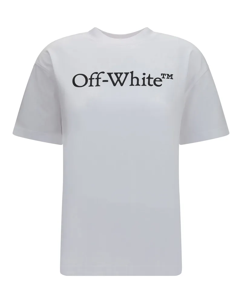 OFF-WHITE Women T-Shirt Bookish White-Black Cotton T-Shirts & Jerseys White/black White